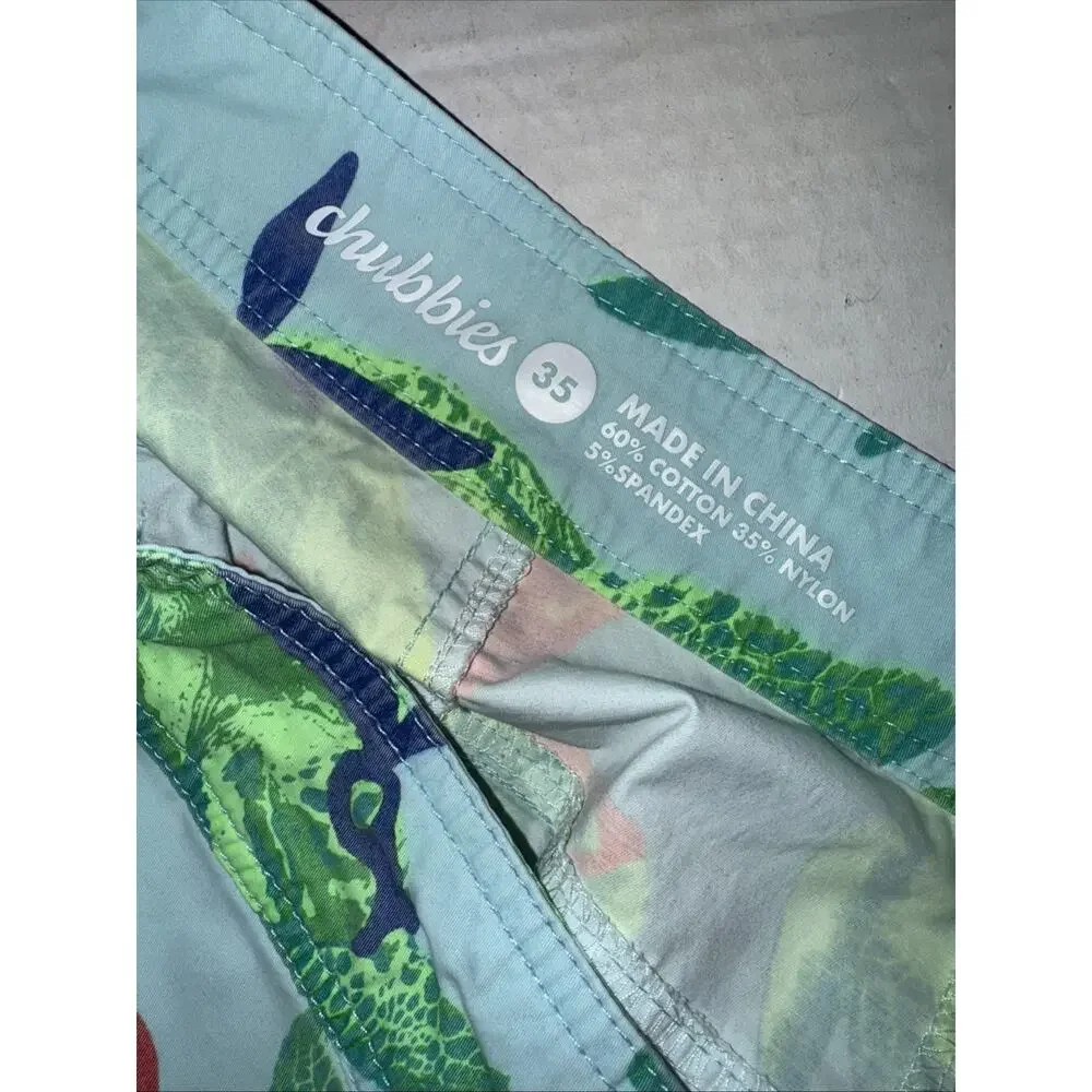 Chubbies The Boardie Ninja Turtles With Pizza Swim Shorts Men’s 35 No Liner
